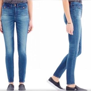 Madewell Women’s 30 High Riser Crop Stretchy Skinny Jeans with Patch Pockets